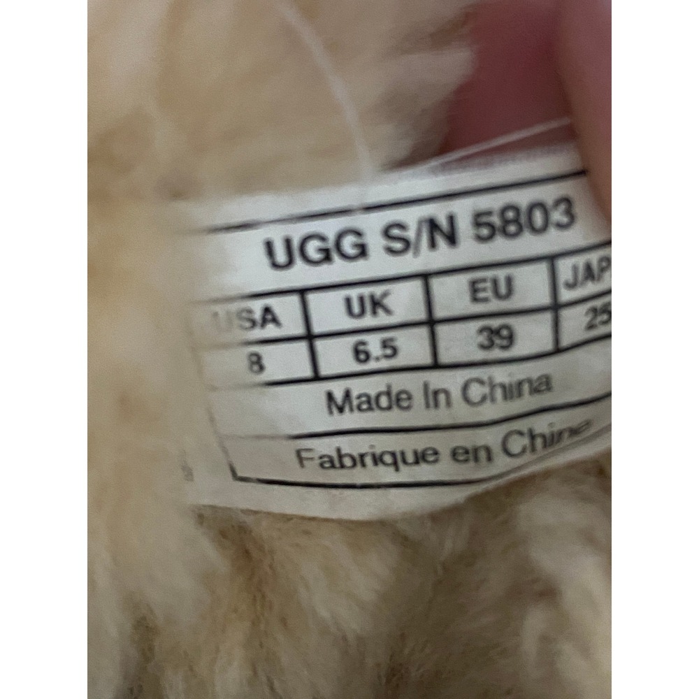 UGG Australia Bailey Button Chestnut Suede Shearling Boots Women Sz 8 - Picture 5 of 16